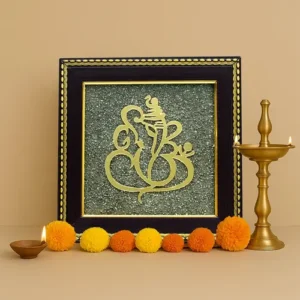 Ganesh Ji Pyrite Frame