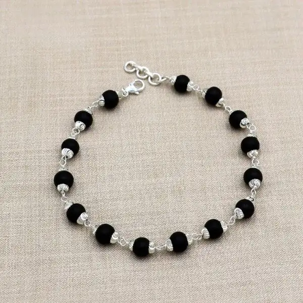 Karungali Silver Bracelet